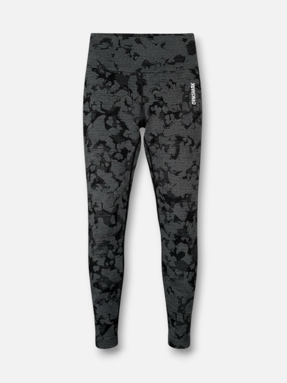 GYMSHARK Adapt Camo Seamless Leggings M Black Gray High Rise Scrunch Back‎ Gym